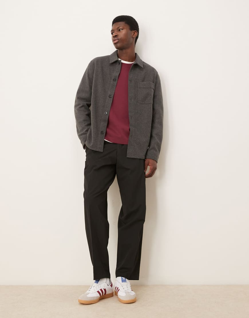 Mango - Jersey-Hemd in Anthrazit-Grau Mango - Jersey-Hemd in Anthrazit-Grau von Mango