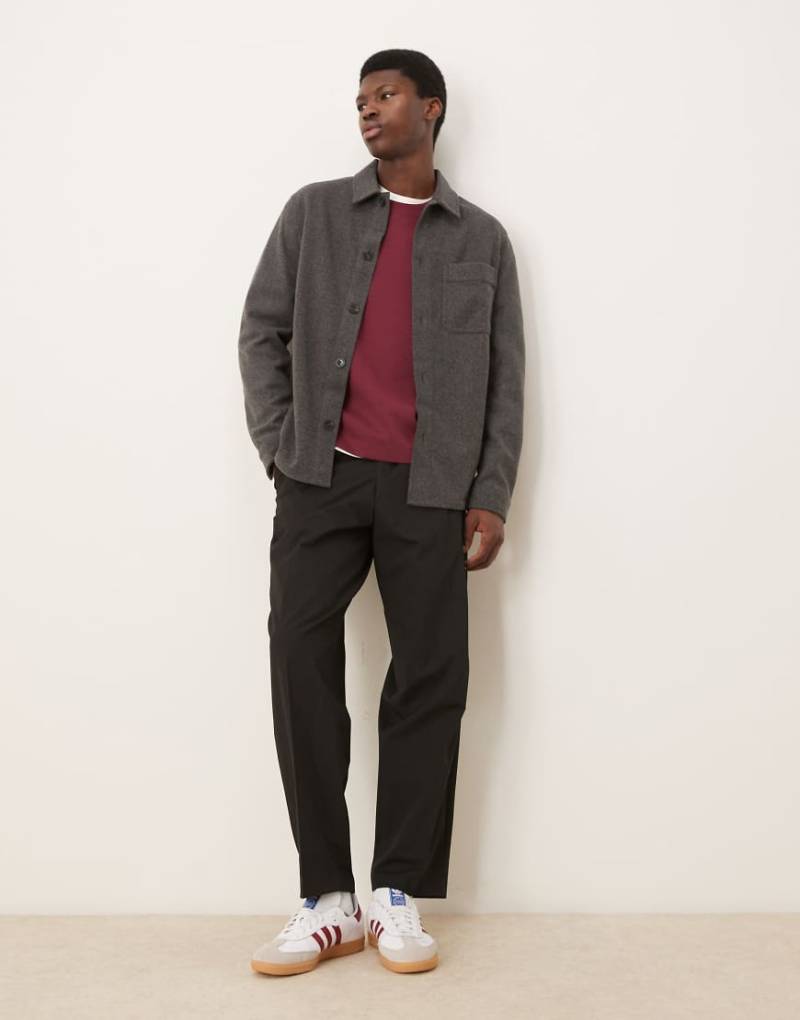 Mango - Jersey-Hemd in Anthrazit-Grau von Mango