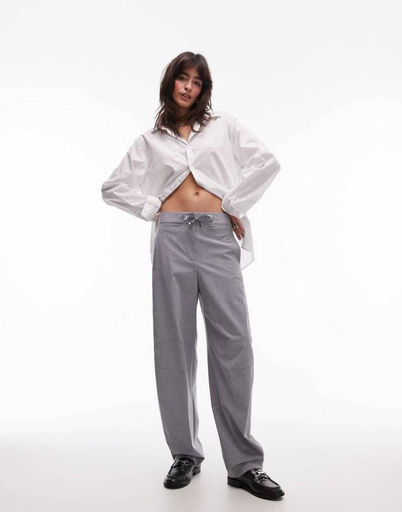 Mango - Schlupfhose aus Webstoff in Grau von Mango