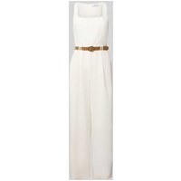 Mango Jumpsuit mit Taillengürtel Modell 'LIONELA' in Offwhite, Größe L von Mango