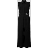 Mango Jumpsuit mit Taillengürtel Modell 'MATTY' in Black, Größe XS von Mango