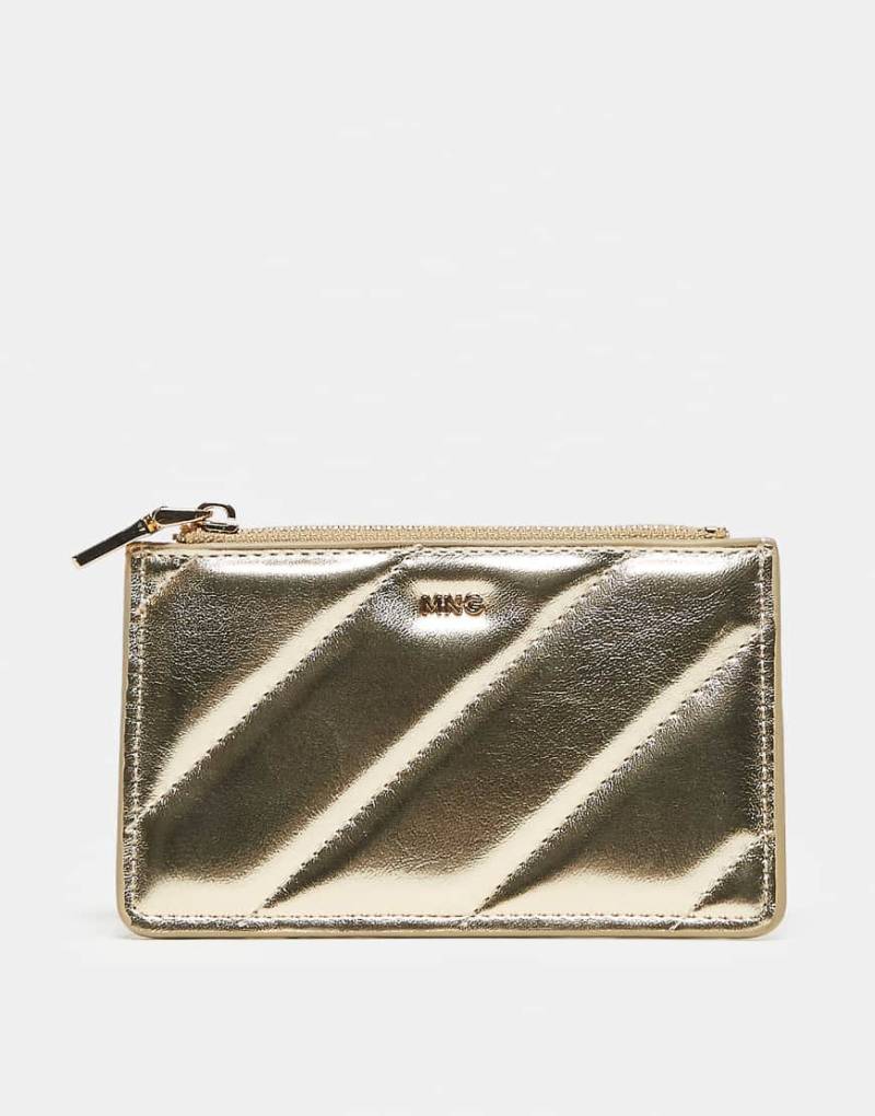 Mango - Kartenetui in Gold mit Reißverschluss-Goldfarben von Mango