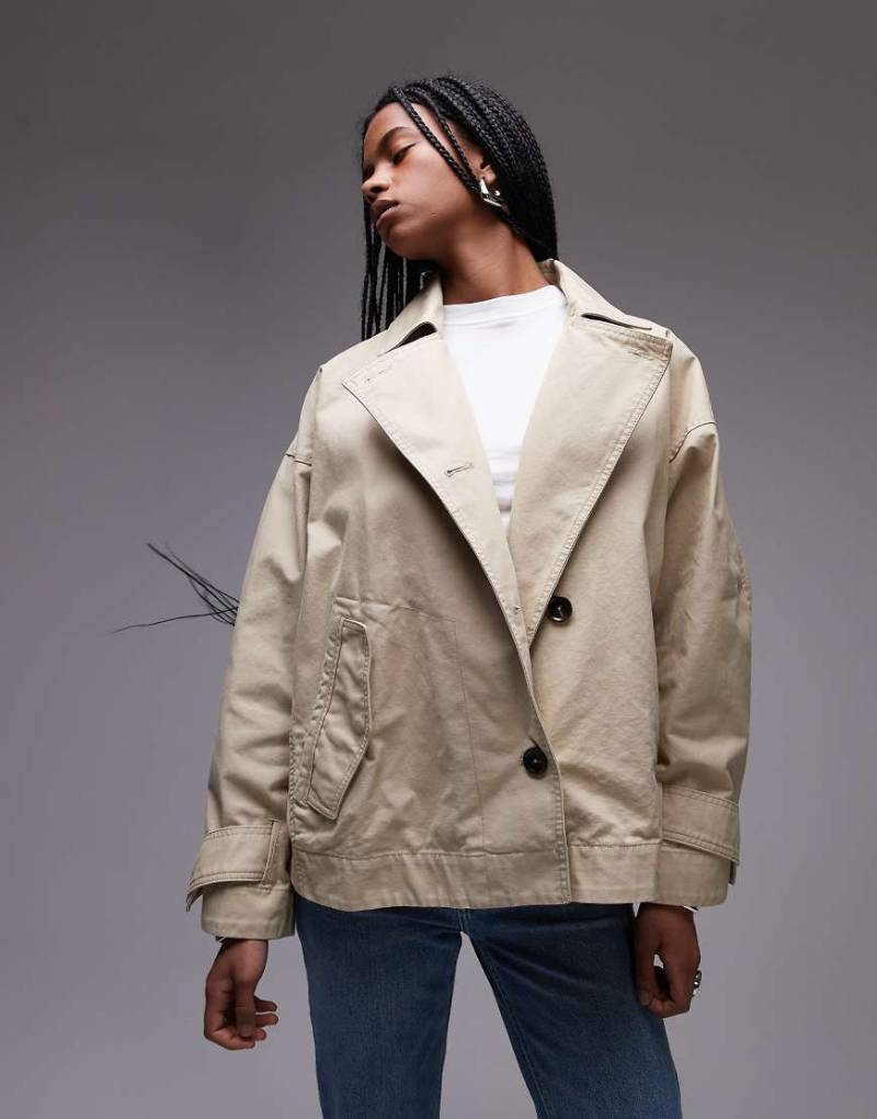 Mango - Kastiger Oversize-Trenchcoat in Beige-Neutral von Mango