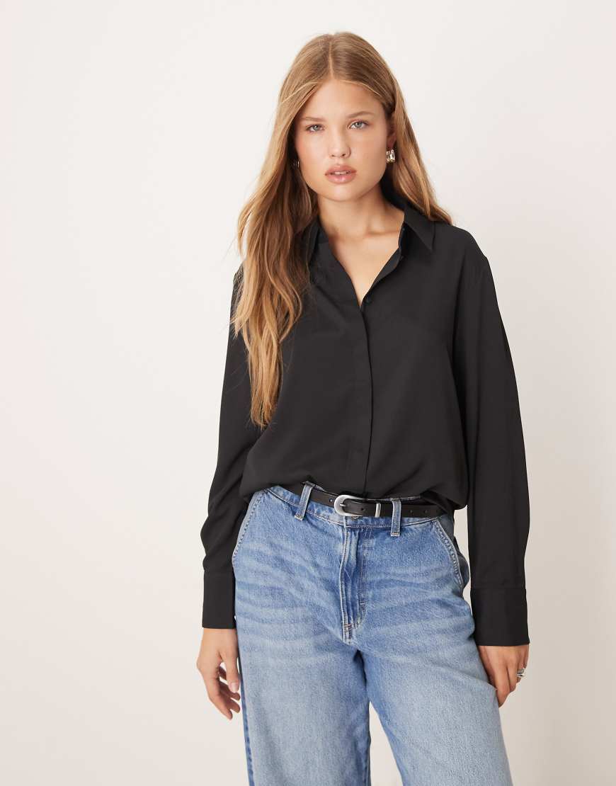 Mango - Klassische Hemdbluse in Schwarz von Mango