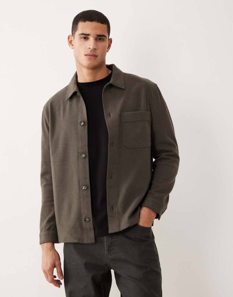 Mango - Klassische Hemdjacke in Braun-Brown von Mango