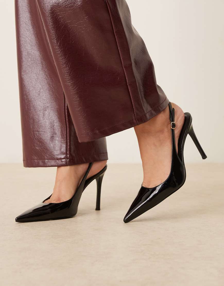 Mango - Klassische Slingback-Schuhe in Schwarz mit Absatz von Mango