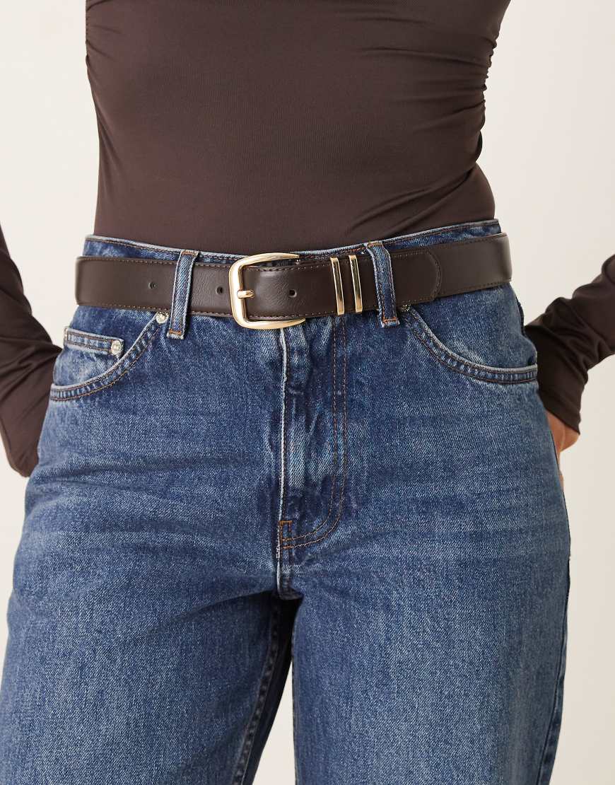 Mango - Klassischer Gürtel in Dunkelbraun-Brown von Mango