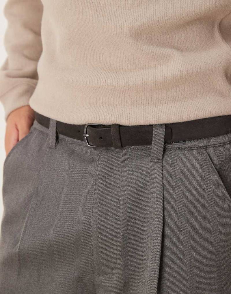 Mango - Klassischer Ledergürtel in Braun-Brown von Mango