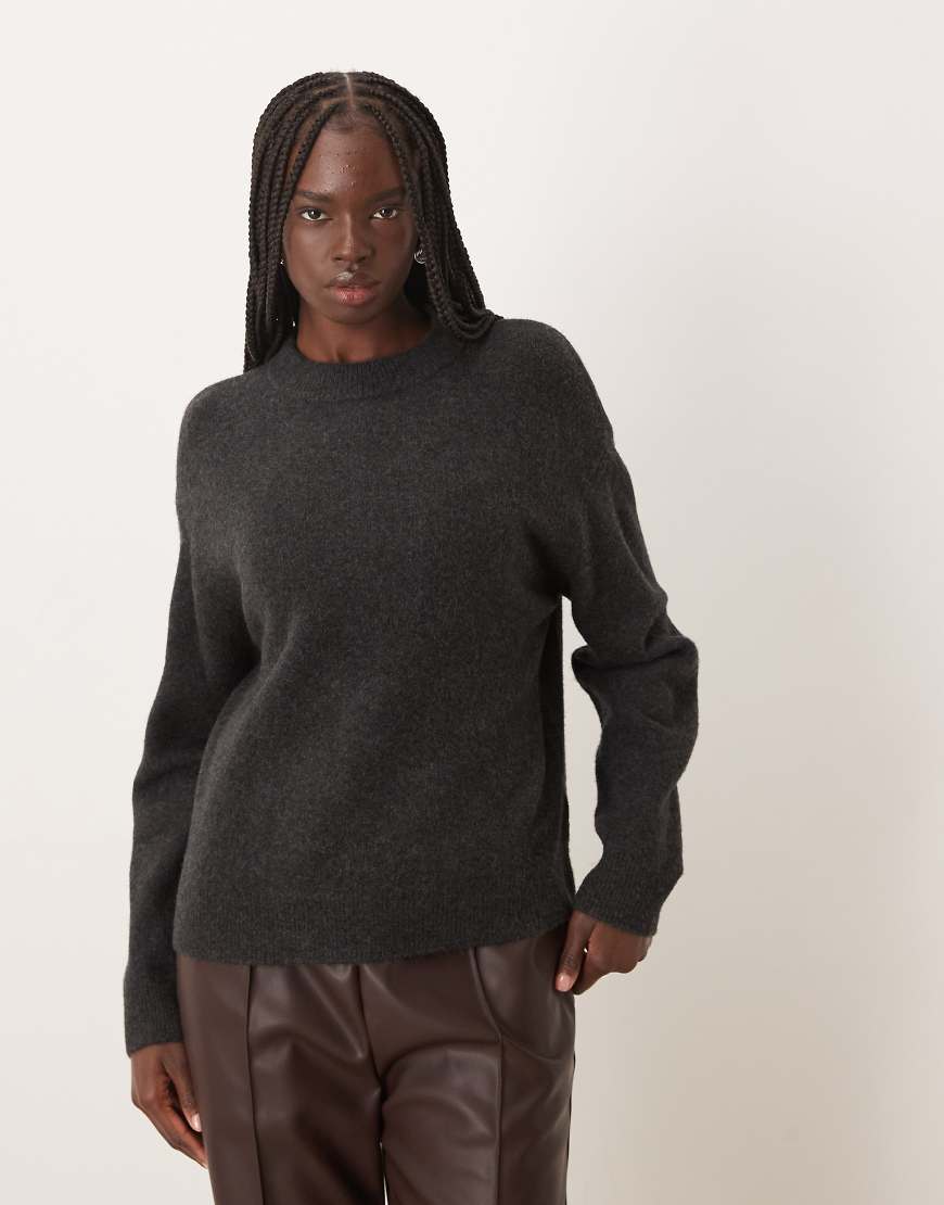 Mango - Klassischer Pullover in Anthrazit-Grau von Mango