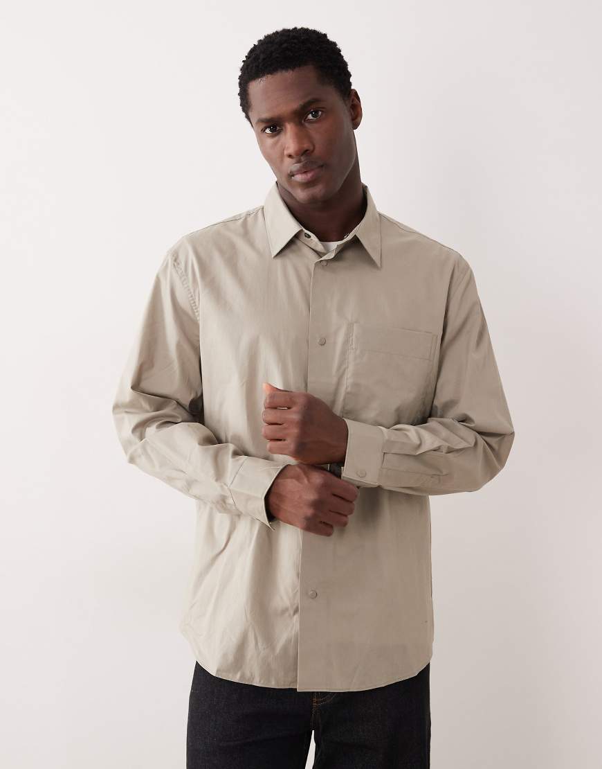 Mango - Klassisches Hemd aus 100% Baumwolle in Ecru-Neutral von Mango