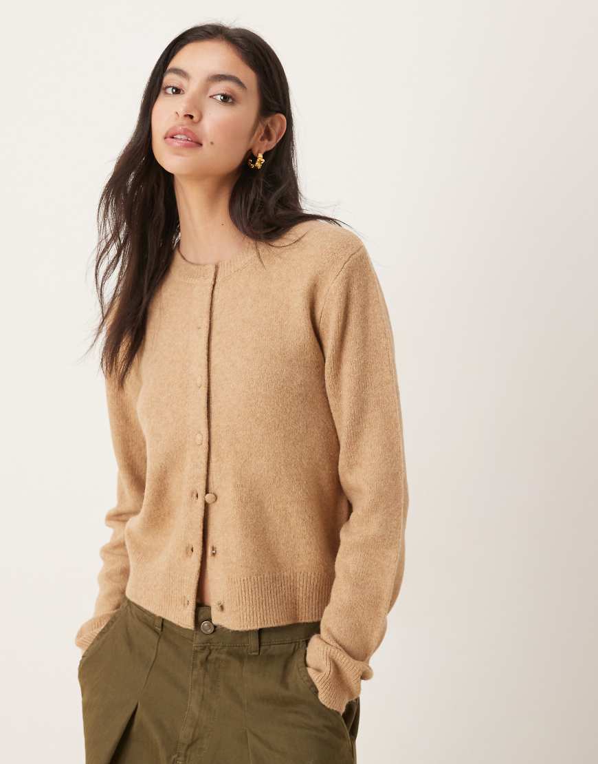 Mango - Kompakte Strickjacke in Braun-Brown von Mango