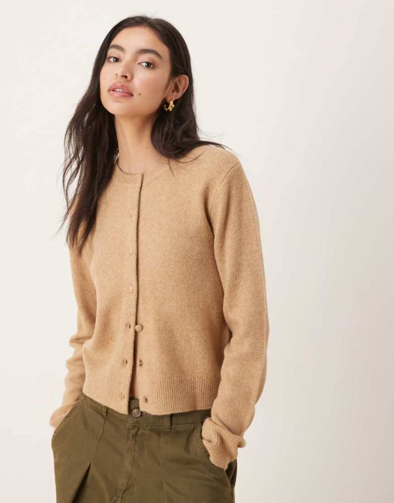Mango - Kompakte Strickjacke in Braun-Brown von Mango