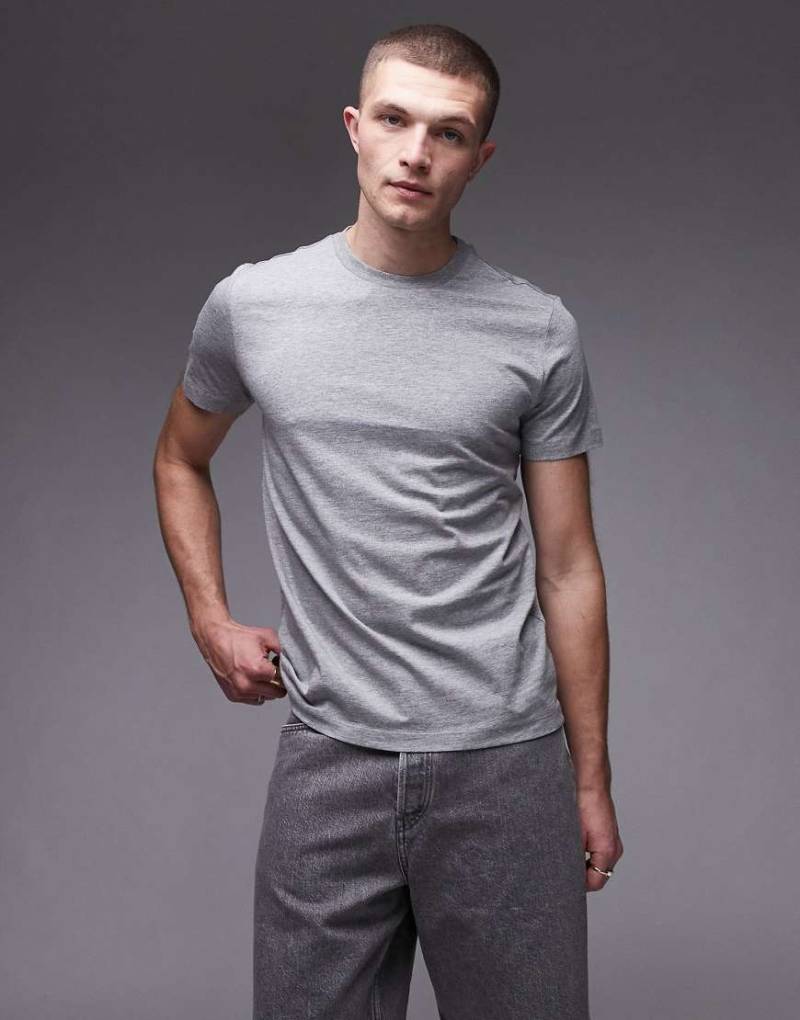 Mango - Kurzärmliges Basic-T-Shirt in Grau von Mango