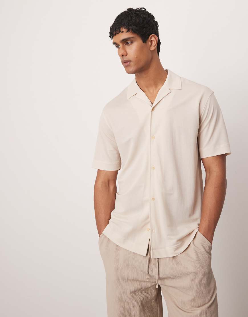 Mango - Kurzärmliges Hemd in Beige-Neutral von Mango