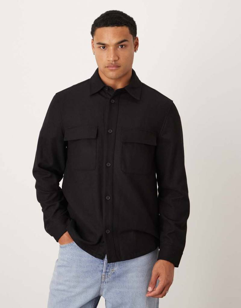 Mango - Lässige Hemdjacke in Schwarz Mango - Lässige Hemdjacke in Schwarz von Mango