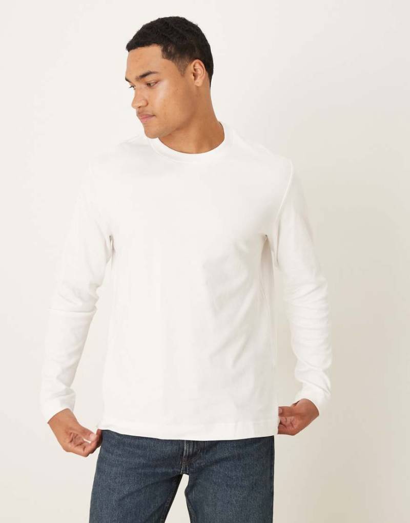 Mango - Langärmliges T-Shirt aus Baumwolle in Weiß von Mango