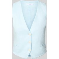 Mango Leinenweste mit Paspeltaschen Modell 'BORELI' in Hellblau, Größe XS Mango Leinenweste mit Paspeltaschen Modell 'BORELI' in Hellblau, Größe XS von Mango