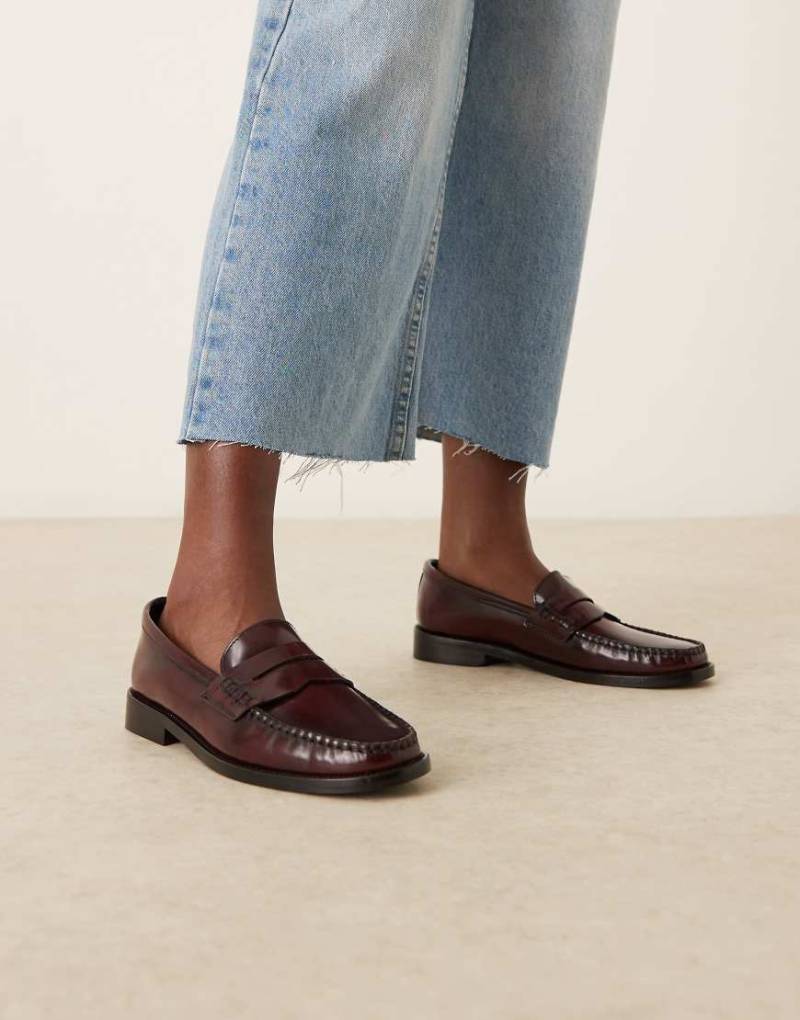 Mango - Loafer aus Leder in Kirschrot von Mango