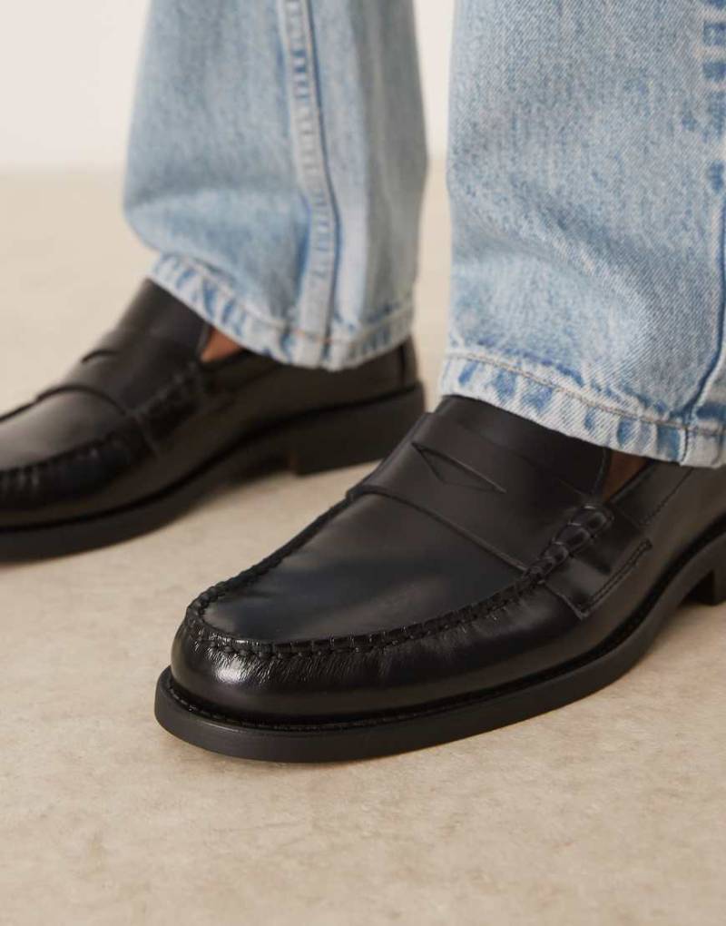 Mango - Loafer aus Leder in Schwarz von Mango