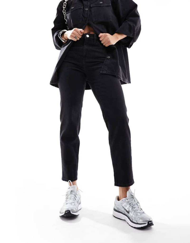 Mango - New Mom - Relaxed-Fit-Jeans in Schwarz von Mango