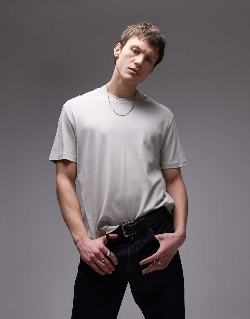 Mango - Locker geschnittenes, hochwertiges T-Shirt in Ecru-Neutral von Mango