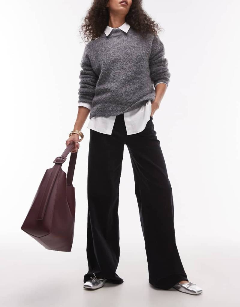 Mango - Dianap - Lockere Cord-Jeans in Schwarz von Mango