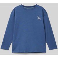 Mango Longsleeve mit Statement-Print Modell 'wifi' in Blau, Größe 140 von Mango