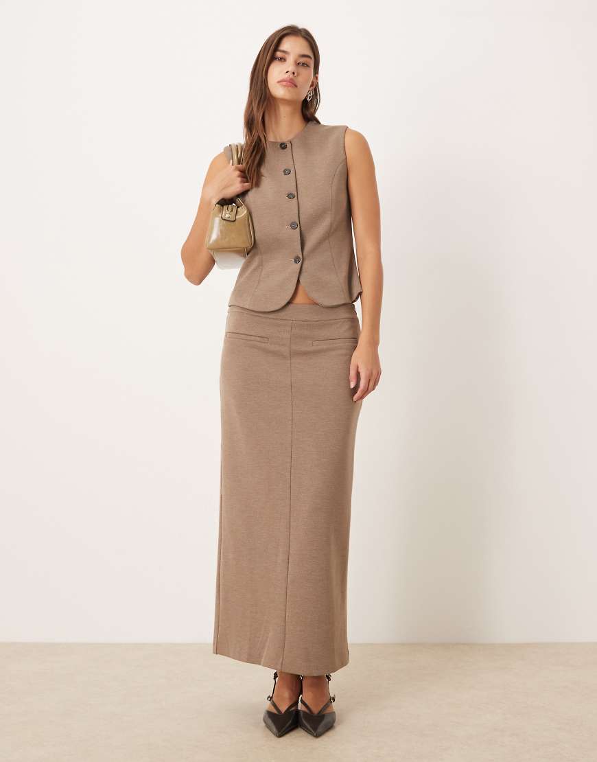 Mango - Luca - Maxi-Bleistiftrock in Braun, Kombiteil-Brown von Mango