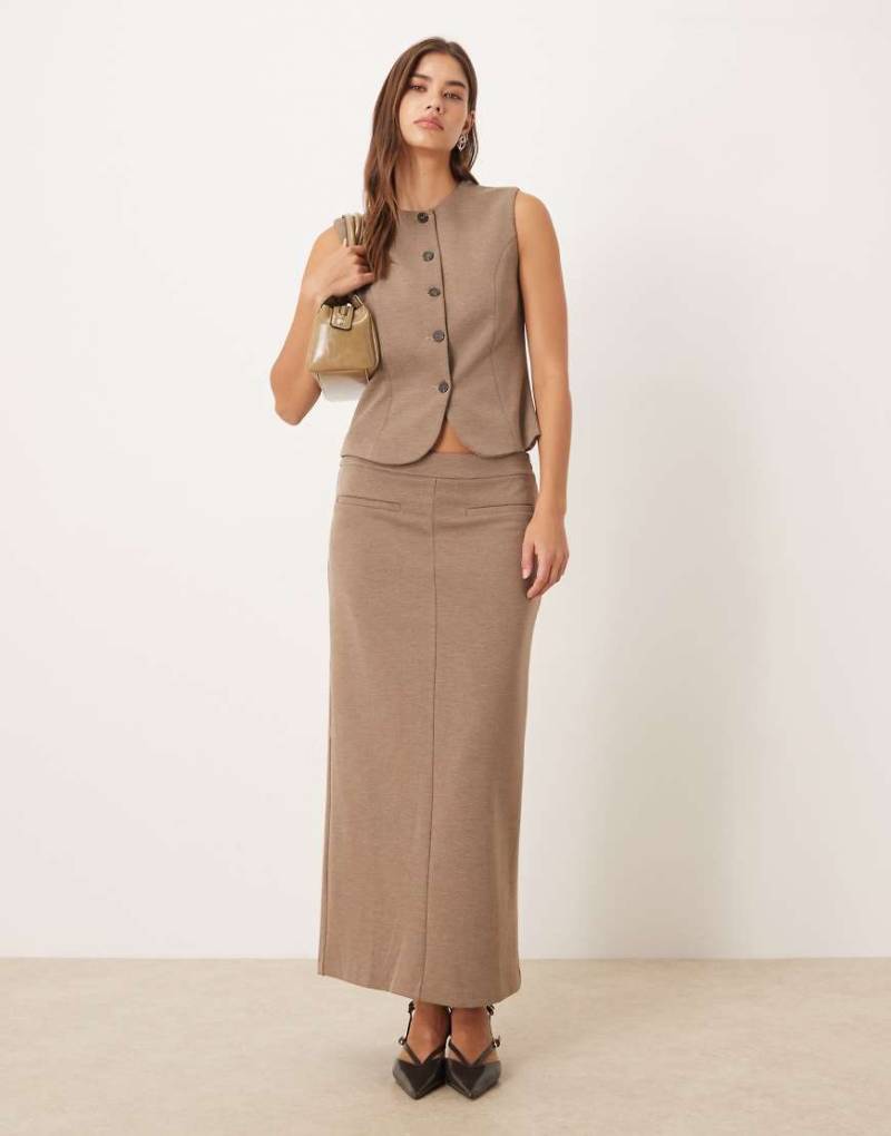 Mango - Luca - Maxi-Bleistiftrock in Braun, Kombiteil-Brown von Mango