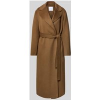 Mango Mantel mit Reverskragen in Camel, Größe M von Mango