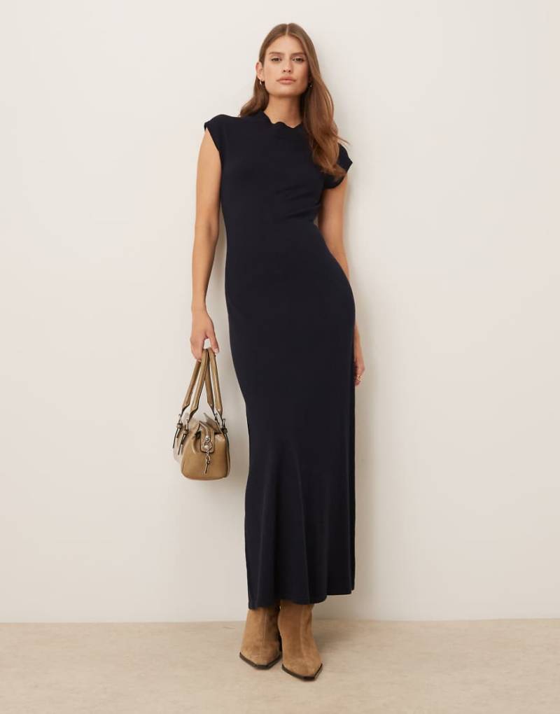 Mango - Maxi-Strickkleid in Marineblau von Mango