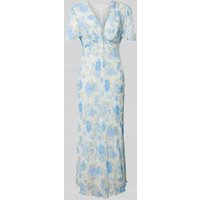 Mango Maxikleid mit V-Ausschnitt Modell 'RONALDI' in Hellblau, Größe XL von Mango