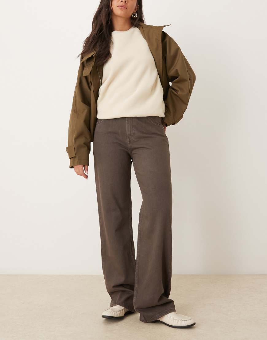 Mango - Miami - Gerade Jeans aus 100% Baumwolle in Braun-Brown Mango - Miami - Gerade Jeans aus 100% Baumwolle in Braun-Brown von Mango