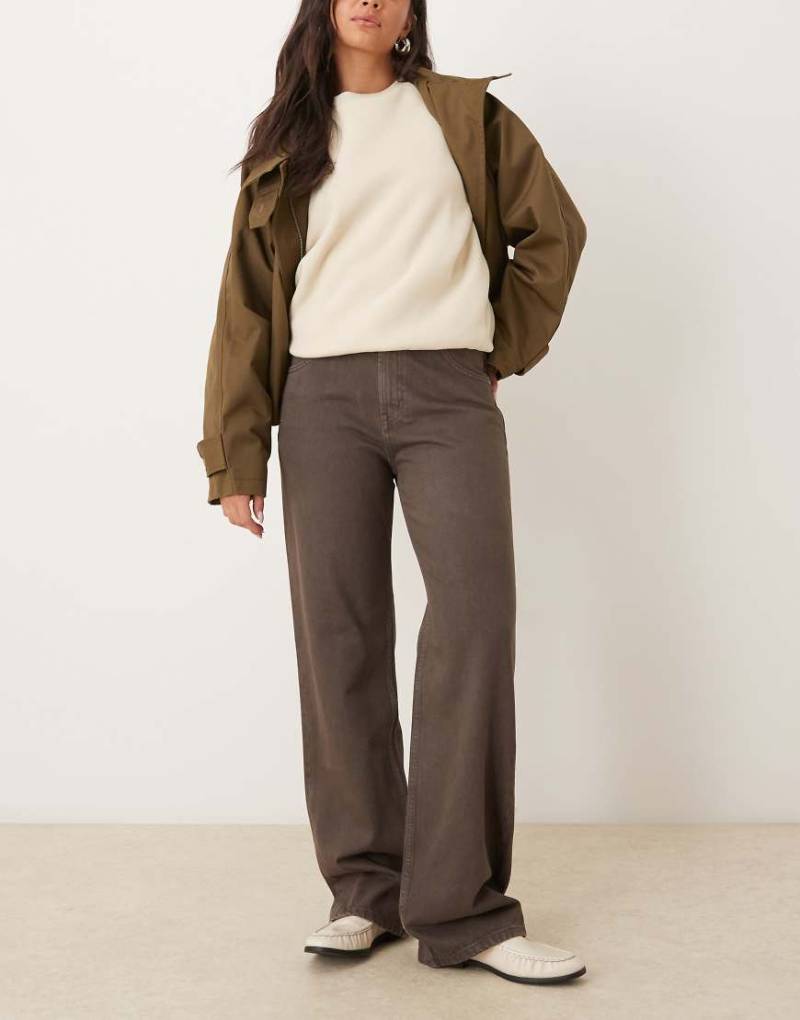 Mango - Miami - Gerade Jeans aus 100% Baumwolle in Braun-Brown von Mango