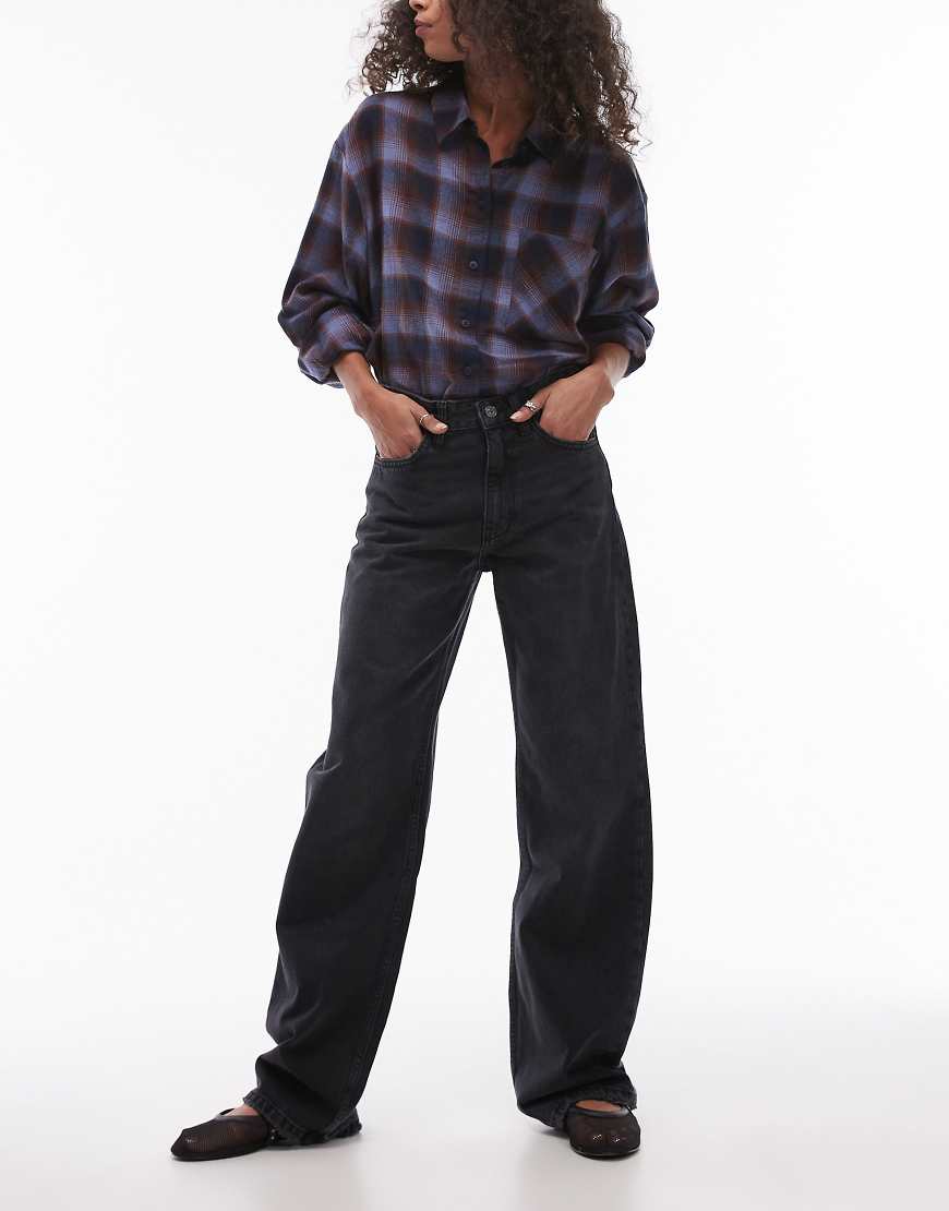 Mango - Miami - Mittelhohe Jeans in verwaschenem Schwarz von Mango