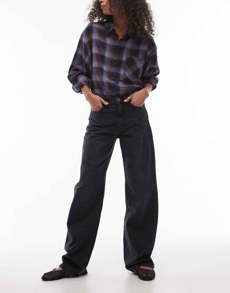 Mango - Miami - Mittelhohe Jeans in verwaschenem Schwarz von Mango