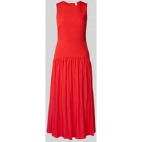 Mango Midikleid mit Rundhalsausschnitt Modell 'GILDA' in Rot, Größe XS von Mango