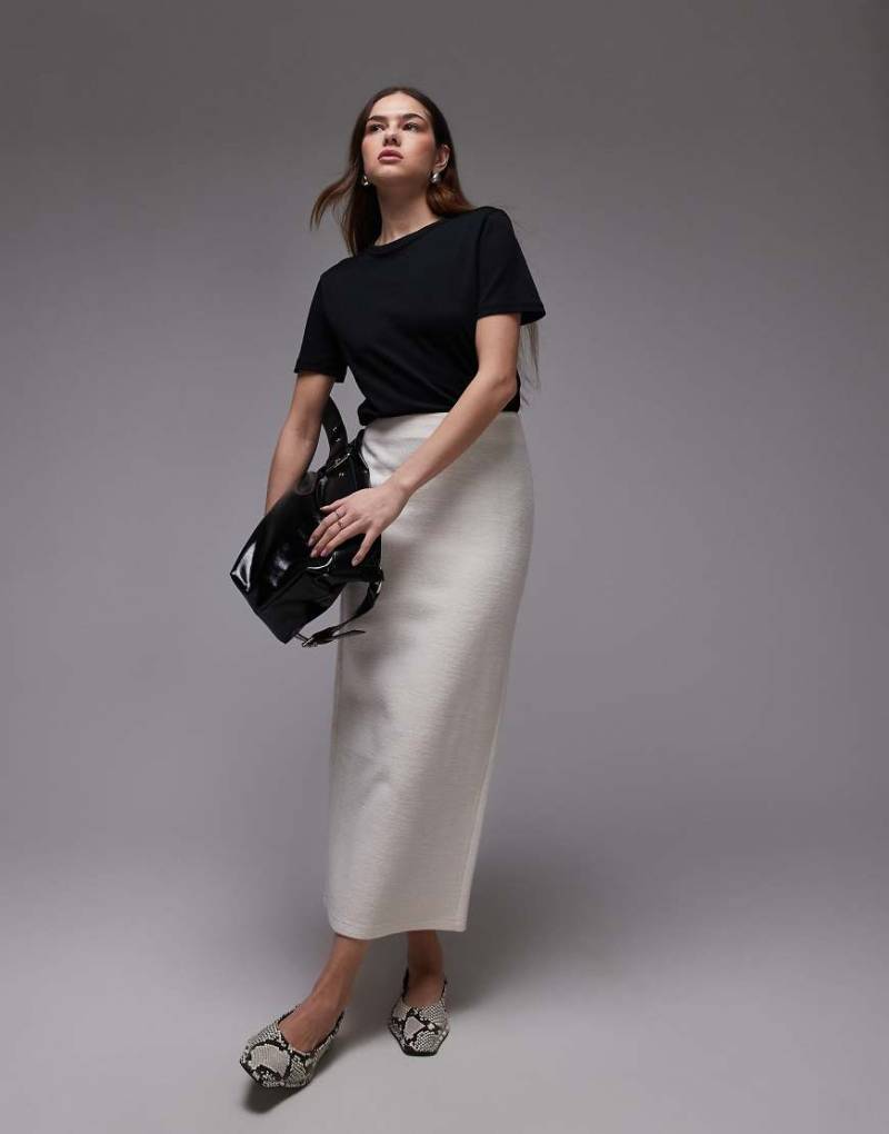 Mango - Midirock in Hellbeige-Neutral von Mango