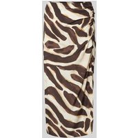 Mango Midirock mit seitlicher Raffung Modell 'POSITO' in Beige, Größe 42 von Mango