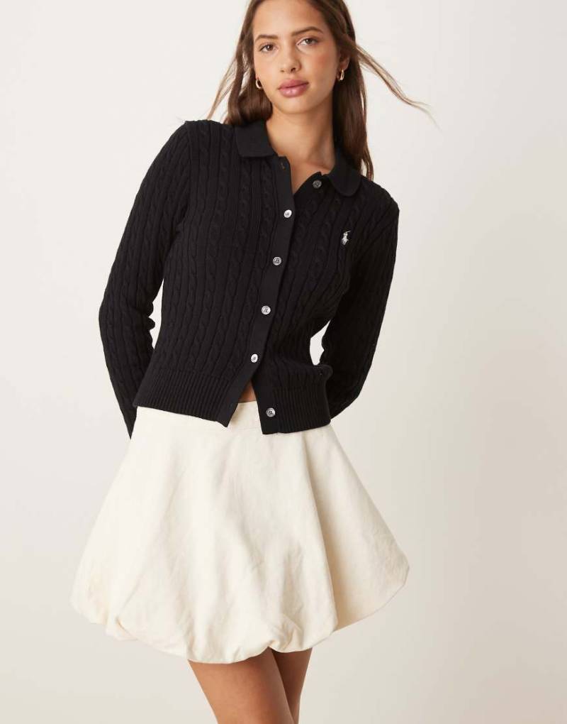 Mango - Mini-Ballonrock aus Denim in Weiß von Mango