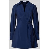 Mango Minikleid in Wickel-Optik Modell 'VANE' in Marine, Größe S von Mango