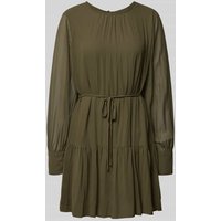 Mango Minikleid mit Plisseefalten Modell 'ISABELL' in Khaki, Größe M von Mango