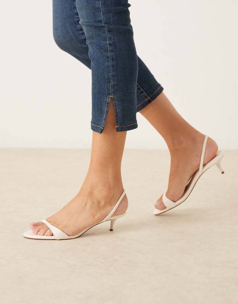 Mango - Minimalistische Slingback-Sandalen in Beige mit Absatz-Neutral von Mango