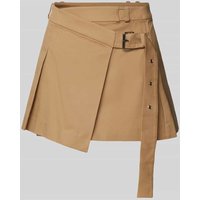 Mango Minirock mit Stoffgürtel in Beige, Größe 42 von Mango