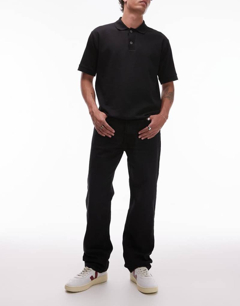 Mango - Moby - Lässig geschnittene Jeans in Schwarz mit geradem Bein Mango - Moby - Lässig geschnittene Jeans in Schwarz mit geradem Bein von Mango
