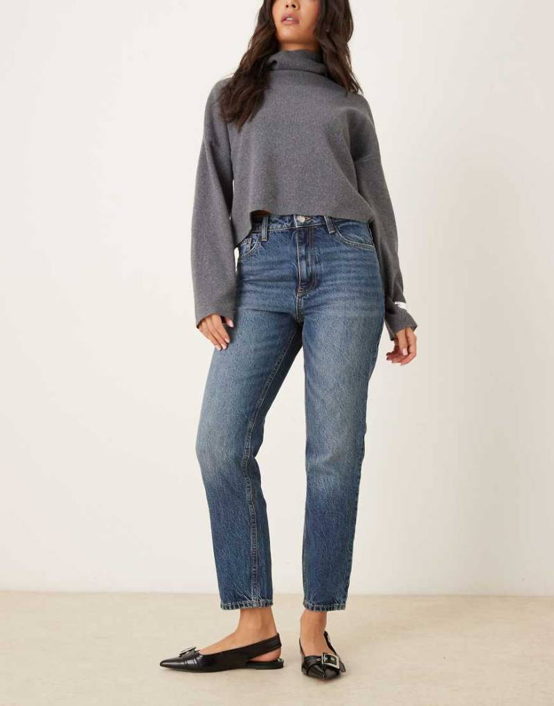 Mango - Mom2000 - Jeans in Mittelblau von Mango