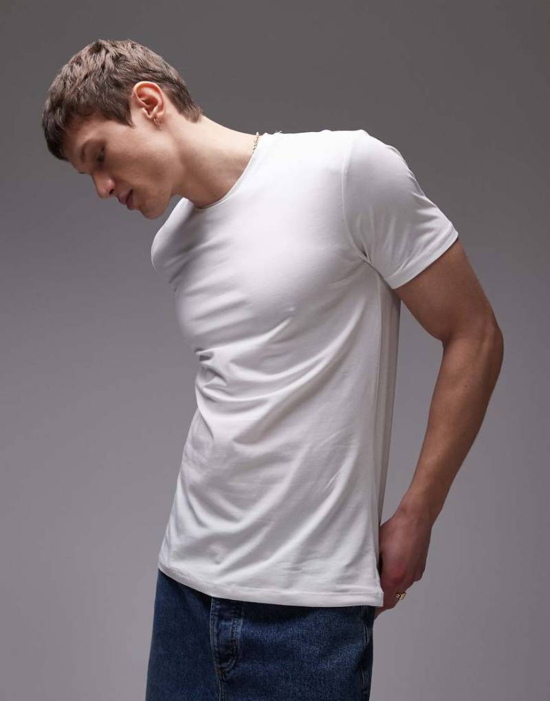 Mango - Muskel-T-Shirt in Weiß von Mango