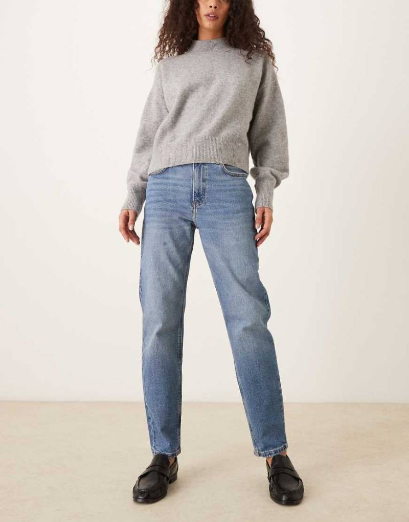 Mango - Newmom - Mom-Jeans in Hellblau von Mango