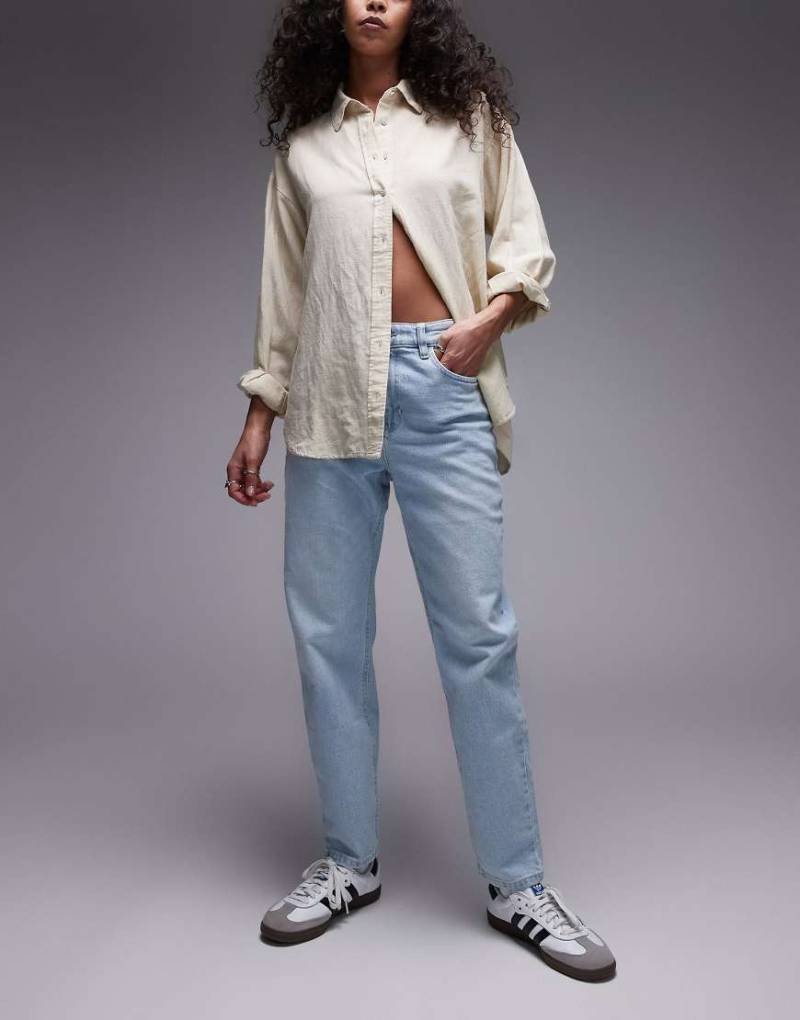 Mango - Newmom - Mom-Jeans in verwaschenem Bleach-Blau von Mango