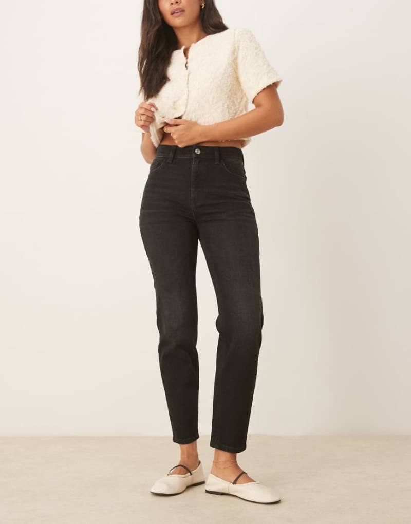 Mango - Newmom - Slim Mom Jeans in Schwarz von Mango
